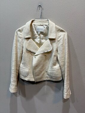 Banana Republic Women's Button Up Coat White Size 2P